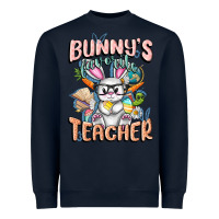 Navy Bunny's Favorite Teacher Easter Day Heavyweight Sweatshirt - FaDigitalArtStudio