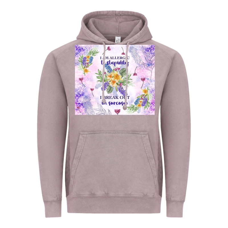 I Am Allergic To Stupidity Vintage Hoodie by TumblerDesignByShophia | Teevron