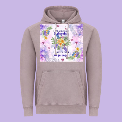 I Am Allergic To Stupidity Vintage Hoodie Designed By Tumblerdesignbyshophia