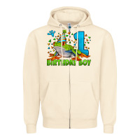 Sandshell birthday boy frog age 1 Zipper Hoodie - LillyAllenDesigns