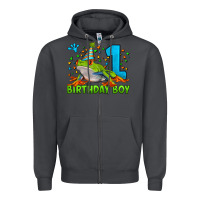Smoke birthday boy frog age 1 Zipper Hoodie - LillyAllenDesigns