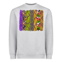 Heather Grey Mardi Gras Brushstrokes Heavyweight Sweatshirt - BundleAndBundleShop