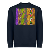 Navy Mardi Gras Brushstrokes Heavyweight Sweatshirt - BundleAndBundleShop