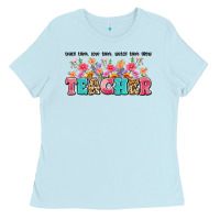 Baby Blue teach them love them watch them grow teacher Ladies Tee - Artiststas
