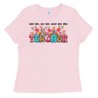 Bubblegum Pink teach them love them watch them grow teacher Ladies Tee - Artiststas