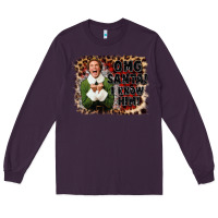 Plum omg santa i know him elf Long Sleeve Tee - CowGirlArtShop