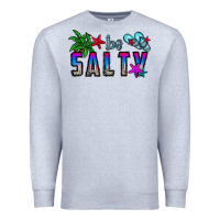 Heather Grey be salty Premium Sweatshirt - CowhideDigitalArt