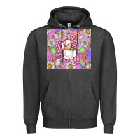 Charcoal Heather Easter Bunny Zipper Hoodie - CowhideDigitalArt