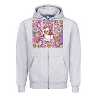 Heather Grey Easter Bunny Zipper Hoodie - CowhideDigitalArt