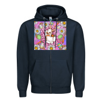 Navy Easter Bunny Zipper Hoodie - CowhideDigitalArt