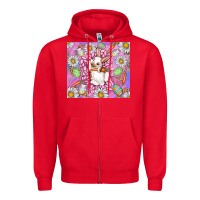 Red Easter Bunny Zipper Hoodie - CowhideDigitalArt