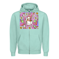 Seafoam Easter Bunny Zipper Hoodie - CowhideDigitalArt