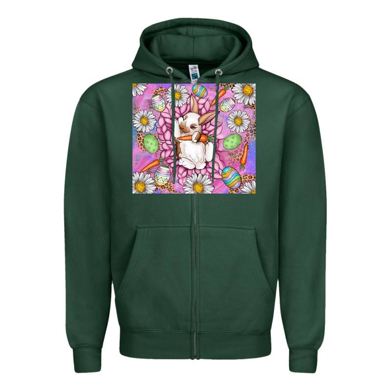 Easter Bunny Zipper Hoodie by CowhideDigitalArt | Teevron