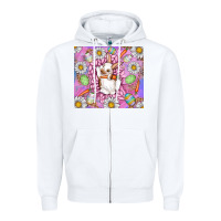 White Easter Bunny Zipper Hoodie - CowhideDigitalArt
