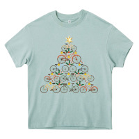 Arona bicycle christmas tree funny biker bicyclist xmas for family long slee Heavy Core Tee - lanVoArt