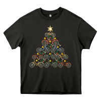 Asphalt bicycle christmas tree funny biker bicyclist xmas for family long slee Heavy Core Tee - lanVoArt