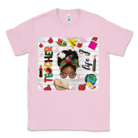 Bubblegum Pink afro teacher life Classic Tee - NancyCooperArtShop