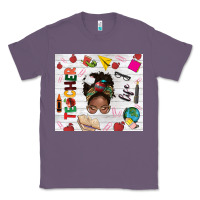 Lavender afro teacher life Classic Tee - NancyCooperArtShop