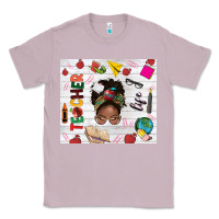 Lilac afro teacher life Classic Tee - NancyCooperArtShop