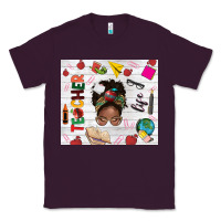 Plum afro teacher life Classic Tee - NancyCooperArtShop