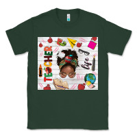 Sports Green afro teacher life Classic Tee - NancyCooperArtShop