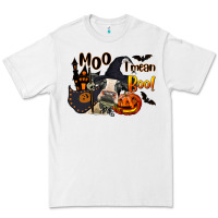 White Moo I Mean Boo Holstein Cow Premium Tee - LillyAllenDesigns