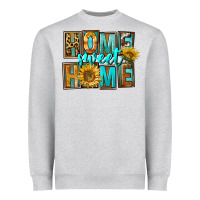 Heather Grey Western Home Sweet Home Heavyweight Sweatshirt - FaDigitalArtStudio