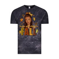 Cloud Black Just a girl who loves Fall afro woman Vintage Tee - NancyCooperArtShop
