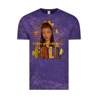 Cloud Purple Just a girl who loves Fall afro woman Vintage Tee - NancyCooperArtShop