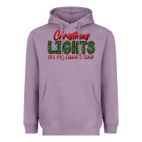Lavender festive christmas lights text art Heavyweight Hoodie - CowhideDigitalArt