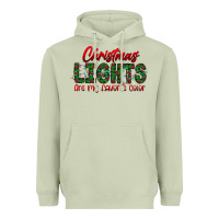 Matcha festive christmas lights text art Heavyweight Hoodie - CowhideDigitalArt