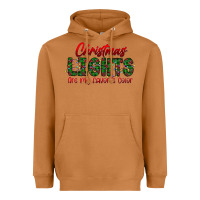 Meerkat festive christmas lights text art Heavyweight Hoodie - CowhideDigitalArt
