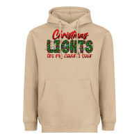 Mushroom festive christmas lights text art Heavyweight Hoodie - CowhideDigitalArt
