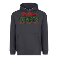 Smoke festive christmas lights text art Heavyweight Hoodie - CowhideDigitalArt