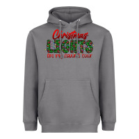 Storm festive christmas lights text art Heavyweight Hoodie - CowhideDigitalArt
