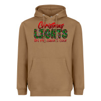 Toasted Coconut festive christmas lights text art Heavyweight Hoodie - CowhideDigitalArt