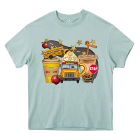 Arona School Bus Coffee And Star Bbs Heavy Core Tee - BundleAndBundleShop