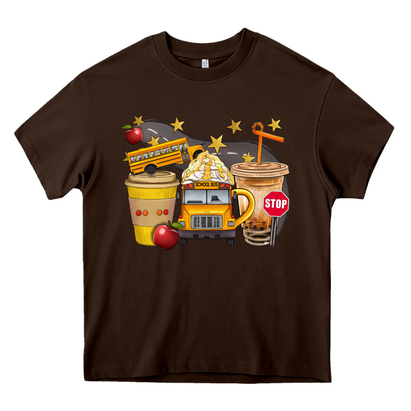 School Bus Coffee And Star Bbs Heavy Core Tee by BundleAndBundleShop | Teevron