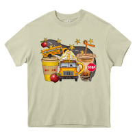 Mossy School Bus Coffee And Star Bbs Heavy Core Tee - BundleAndBundleShop