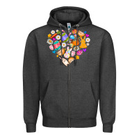 Charcoal Heather Easter Love Zipper Hoodie - CowhideDigitalArt