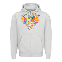 Dove Grey Easter Love Zipper Hoodie - CowhideDigitalArt