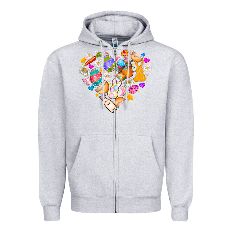 Easter Love Zipper Hoodie by CowhideDigitalArt | Teevron