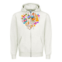 Oatmeal Heather Easter Love Zipper Hoodie - CowhideDigitalArt