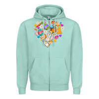 Seafoam Easter Love Zipper Hoodie - CowhideDigitalArt