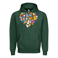 Sports Green Easter Love Zipper Hoodie - CowhideDigitalArt