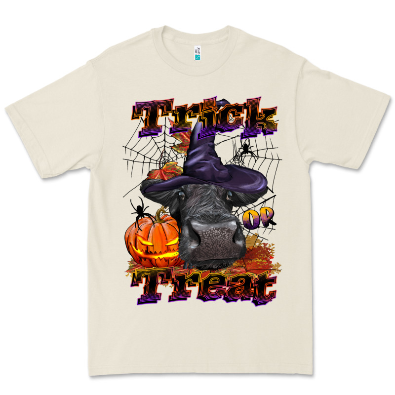 Trick Or Treat Black Angus Heifer Premium Tee by LillyAllenDesigns | Teevron