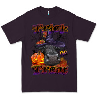 Plum Trick Or Treat Black Angus Heifer Premium Tee - LillyAllenDesigns