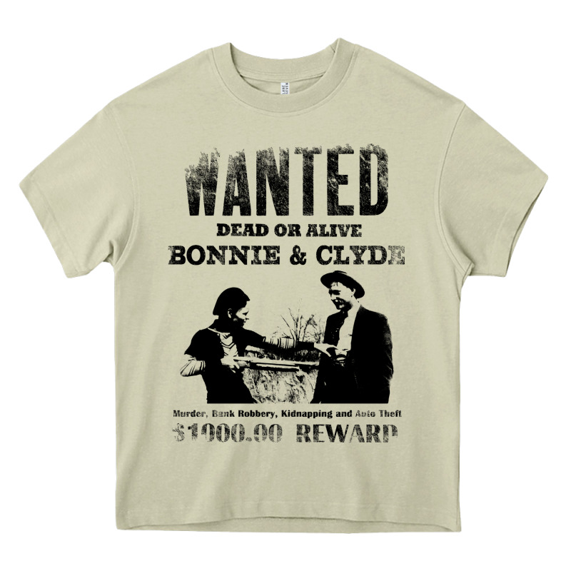 Wanted Bonnie And Clyde, Distressed Heavy Core Tee by lanVoArt | Teevron
