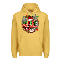 Antique Gold Merry christmas Premium Hoodie - FaDigitalArtStudio