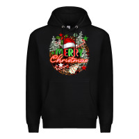 Black Merry christmas Premium Hoodie - FaDigitalArtStudio